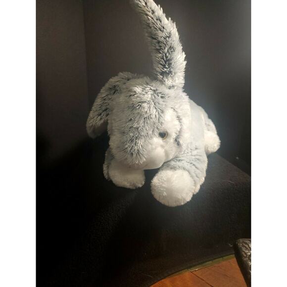 Realistic 18 in Grey and White Rabbit Plush - Picture 1 of 5